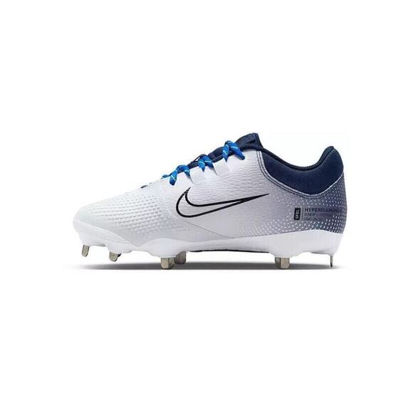 Nike Shoes - Nike Hyperdiamond 4 Pro Cleats Women’ 8 White Blue Metal Fastpitch Softball NWT